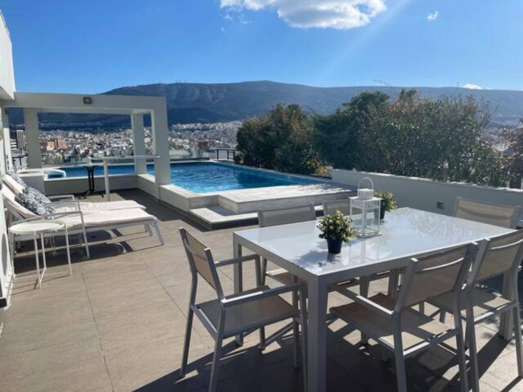 Apartament Athens Lycabettus Hill Penthouse, Private Roof Garden & Pool Zewnętrze zdjęcie