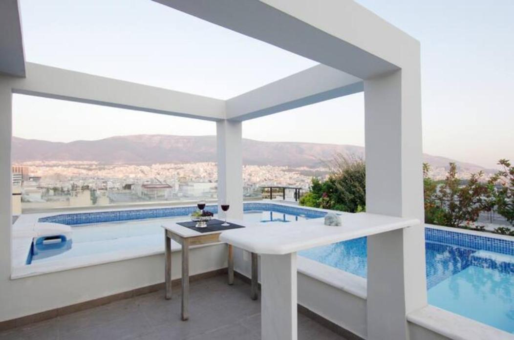 Apartament Athens Lycabettus Hill Penthouse, Private Roof Garden & Pool Zewnętrze zdjęcie